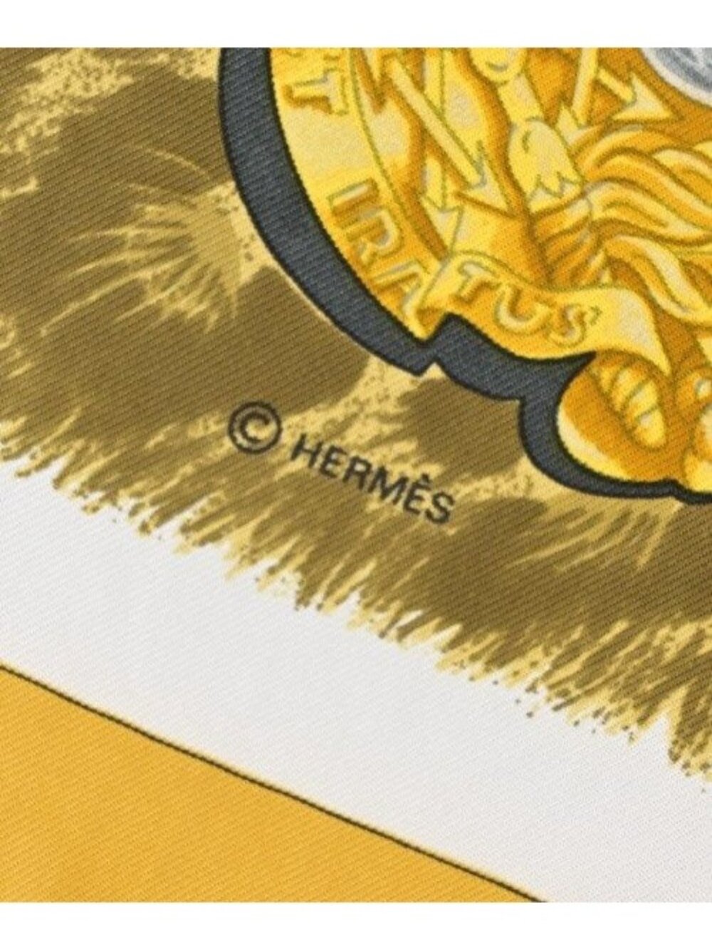 Hermes Bandana Scarf Yellow - Picture 4 of 5